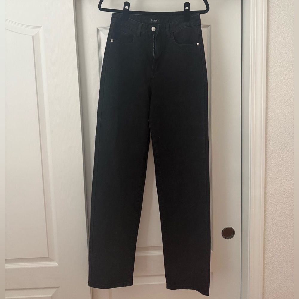 Nasty Gal Black Denim Pants Size 10